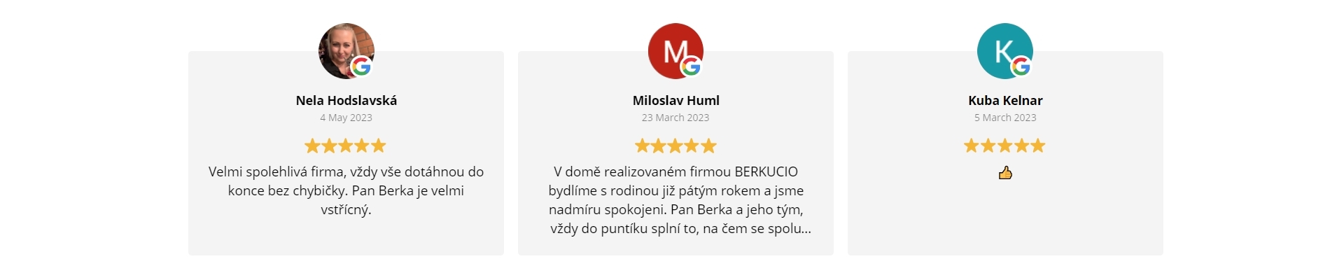 Rodinné domy na klíč BERKUCIO